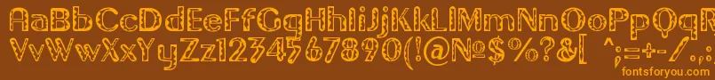 Gilgont Font – Orange Fonts on Brown Background