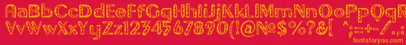 Gilgont Font – Orange Fonts on Red Background