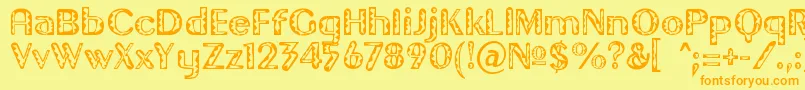 Gilgont Font – Orange Fonts on Yellow Background