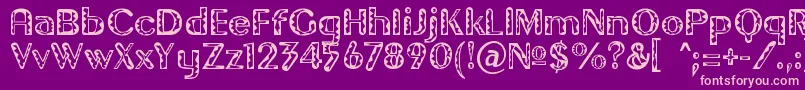 Gilgont Font – Pink Fonts on Purple Background