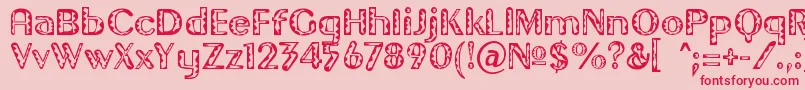 Gilgont Font – Red Fonts on Pink Background