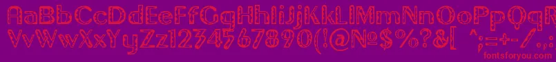 Gilgont Font – Red Fonts on Purple Background