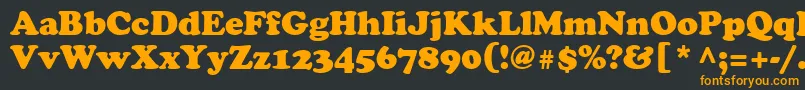 AgcrownstyleRoman Font – Orange Fonts on Black Background