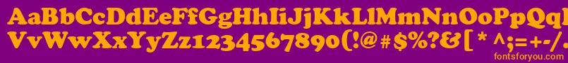 AgcrownstyleRoman Font – Orange Fonts on Purple Background