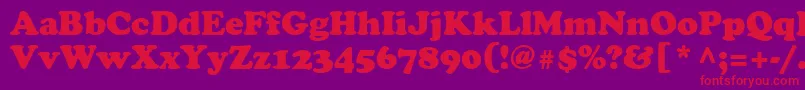 AgcrownstyleRoman Font – Red Fonts on Purple Background