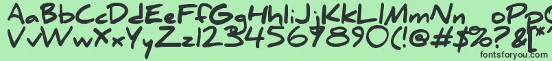 Шрифт DanielBlack – чёрные шрифты на зелёном фоне