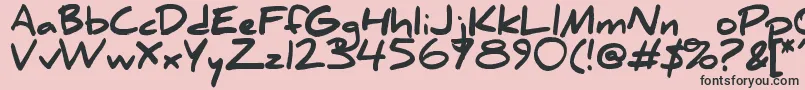 フォントDanielBlack – ピンクの背景に黒い文字