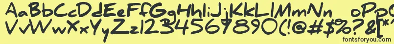 Шрифт DanielBlack – чёрные шрифты на жёлтом фоне