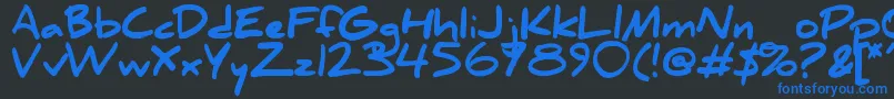 Шрифт DanielBlack – синие шрифты на чёрном фоне