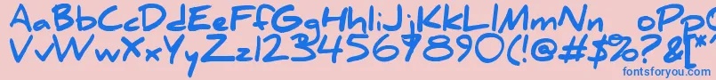 DanielBlack Font – Blue Fonts on Pink Background