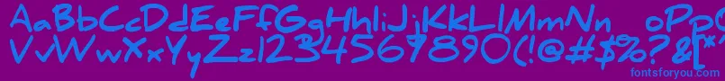 DanielBlack Font – Blue Fonts on Purple Background