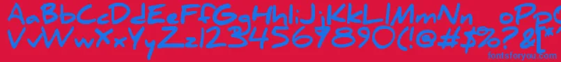 DanielBlack Font – Blue Fonts on Red Background