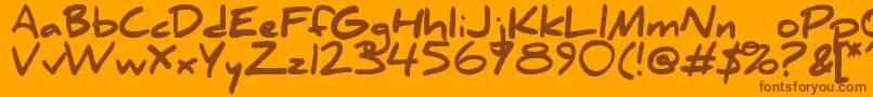 Шрифт DanielBlack – коричневые шрифты на оранжевом фоне