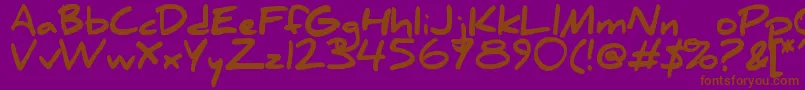 DanielBlack Font – Brown Fonts on Purple Background