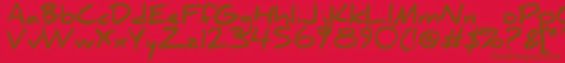 フォントDanielBlack – 赤い背景に茶色の文字