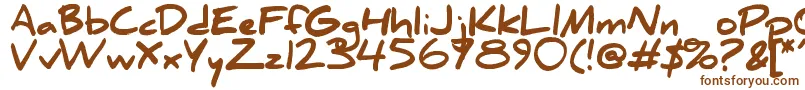 Шрифт DanielBlack – коричневые шрифты на белом фоне