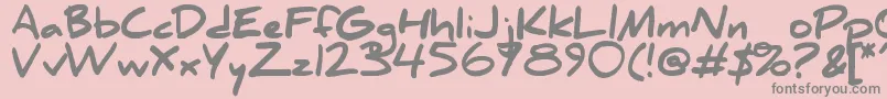 DanielBlack-fontti – harmaat kirjasimet vaaleanpunaisella taustalla
