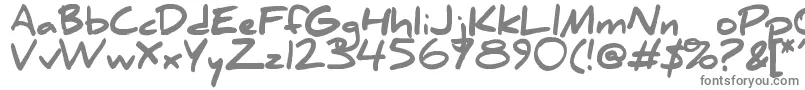DanielBlack-fontti – harmaat kirjasimet valkoisella taustalla