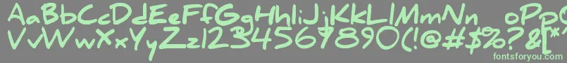 DanielBlack Font – Green Fonts on Gray Background