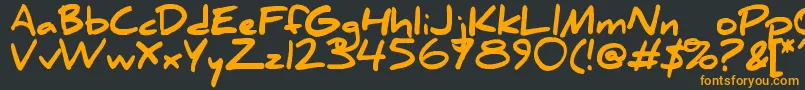 DanielBlack Font – Orange Fonts on Black Background