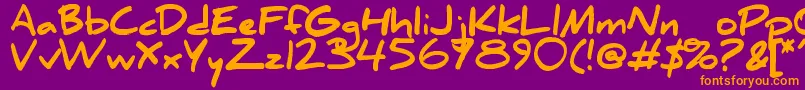 DanielBlack Font – Orange Fonts on Purple Background