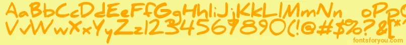 Шрифт DanielBlack – оранжевые шрифты на жёлтом фоне