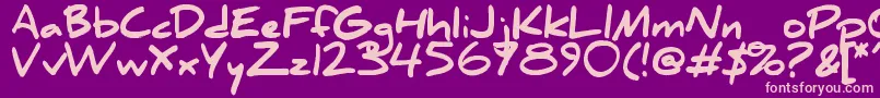DanielBlack Font – Pink Fonts on Purple Background