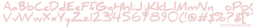 Шрифт DanielBlack – розовые шрифты на белом фоне