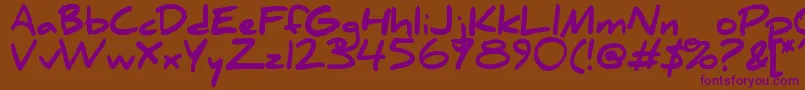 DanielBlack Font – Purple Fonts on Brown Background