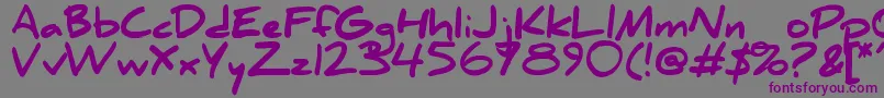DanielBlack Font – Purple Fonts on Gray Background