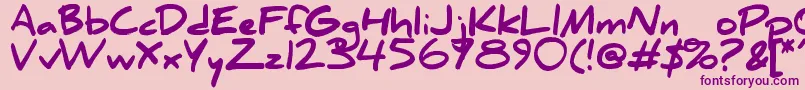 DanielBlack-fontti – violetit fontit vaaleanpunaisella taustalla