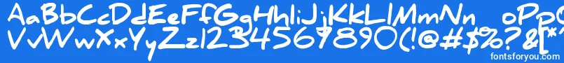 Шрифт DanielBlack – белые шрифты на синем фоне