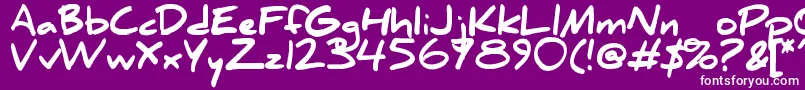DanielBlack-fontti – valkoiset fontit violetilla taustalla