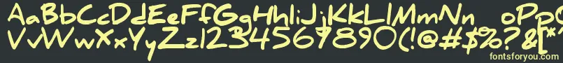 DanielBlack-fontti – keltaiset fontit mustalla taustalla