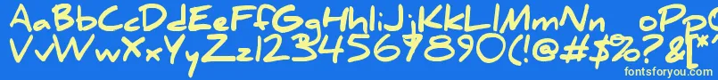 Шрифт DanielBlack – жёлтые шрифты на синем фоне
