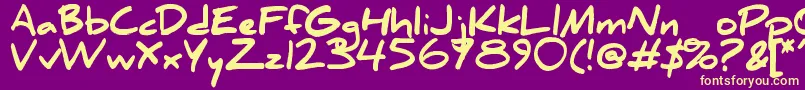 Шрифт DanielBlack – жёлтые шрифты на фиолетовом фоне