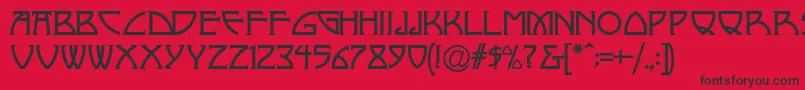 Nickley Font – Black Fonts on Red Background