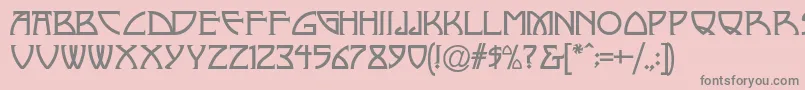 フォントNickley – ピンクの背景に灰色の文字