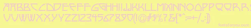 Nickley Font – Pink Fonts on Yellow Background