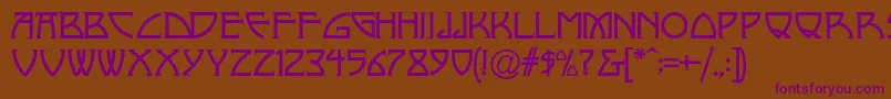 Nickley Font – Purple Fonts on Brown Background