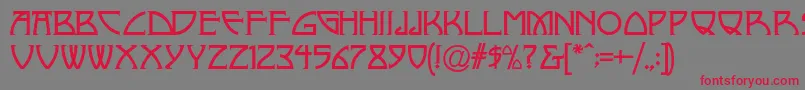 Nickley Font – Red Fonts on Gray Background