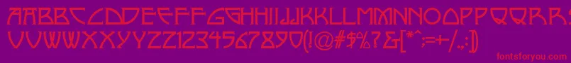 Nickley-Schriftart – Rote Schriften auf violettem Hintergrund