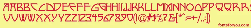 Nickley Font – Red Fonts on Yellow Background