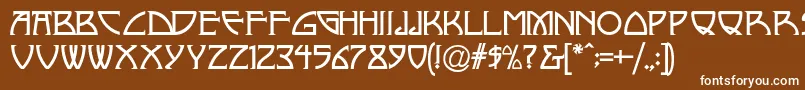 フォントNickley – 茶色の背景に白い文字