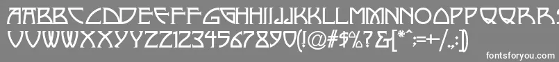 フォントNickley – 灰色の背景に白い文字