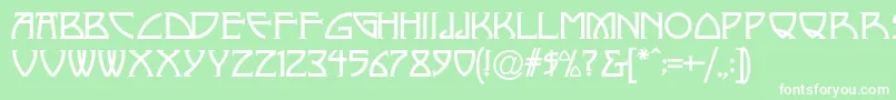 Nickley Font – White Fonts on Green Background