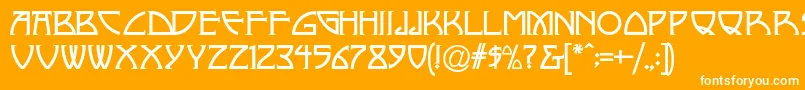 フォントNickley – オレンジの背景に白い文字