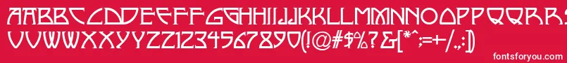 フォントNickley – 赤い背景に白い文字