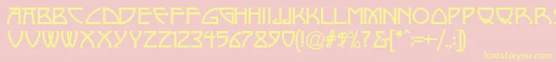 Nickley Font – Yellow Fonts on Pink Background