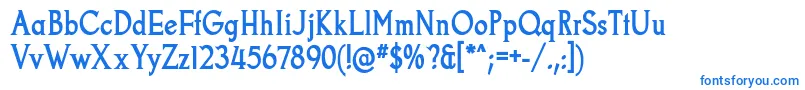 GoodfishBd Font – Blue Fonts on White Background